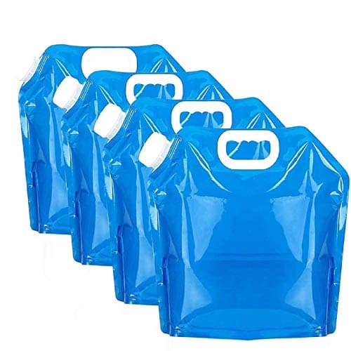 Redmoon 4Pcs 5L Collapsible Water Container BPA Freeoutdoor folding travel climbing camp emergency water bag container package for Sport Camping Riding Mountaineer Food Grade image attachment large - Evergreen Off-Grid