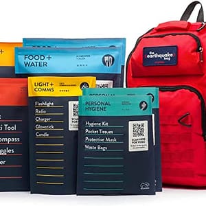 Complete Earthquake Bag - 3 Day Emergency kit for Earthquakes, Hurricanes, Wildfires, Floods + Other disasters