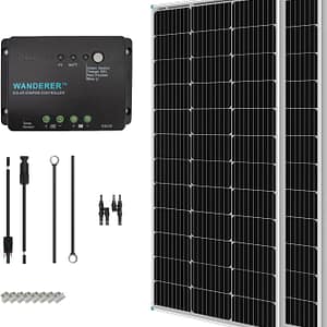 Renogy 200 Watt 12 Volt Monocrystalline Solar Panel Starter Kit