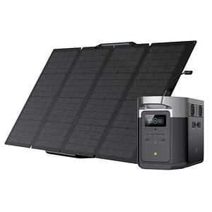EF ECOFLOW Solar Generator DELTA Max (2000) 2016Wh with 160W Solar Panel, 6 X 2400W (5000W Surge) AC Outlets, Portable Power Station