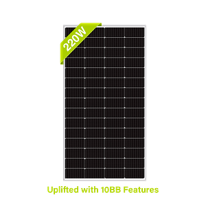 220W 12V Monocrystalline Solar Panels w/ 10BusBar Technology -Newpowa