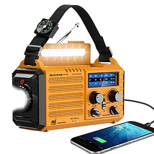 Emergency Radio with NOAA Weather Alert, Portable Solar Hand Crank AM FM Shortwave Radio for Survival