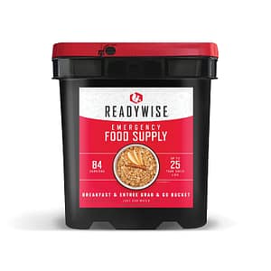 ReadyWise Emergency Food Supply, Freeze-Dried Survival Food for Emergencies, Breakfast, Lunch, and Dinner Grab-and-Go Bucket, 1 Bucket, 25-Year Shelf Life, 84 Servings Total