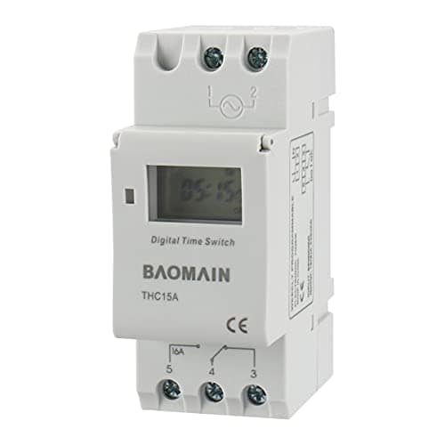 Baomain THC15A DC 24V Digital LCD Power Programmable Timer Time Switch Relay 16A Amp White image attachment large - Evergreen Off-Grid