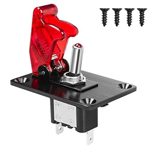 GUETNEU Button Switch Rocker Switch Toggle Switch Two Pin Two Position Power Transfer Switch with Mounting PlateWaterproof Cap image attachment large - Evergreen Off-Grid